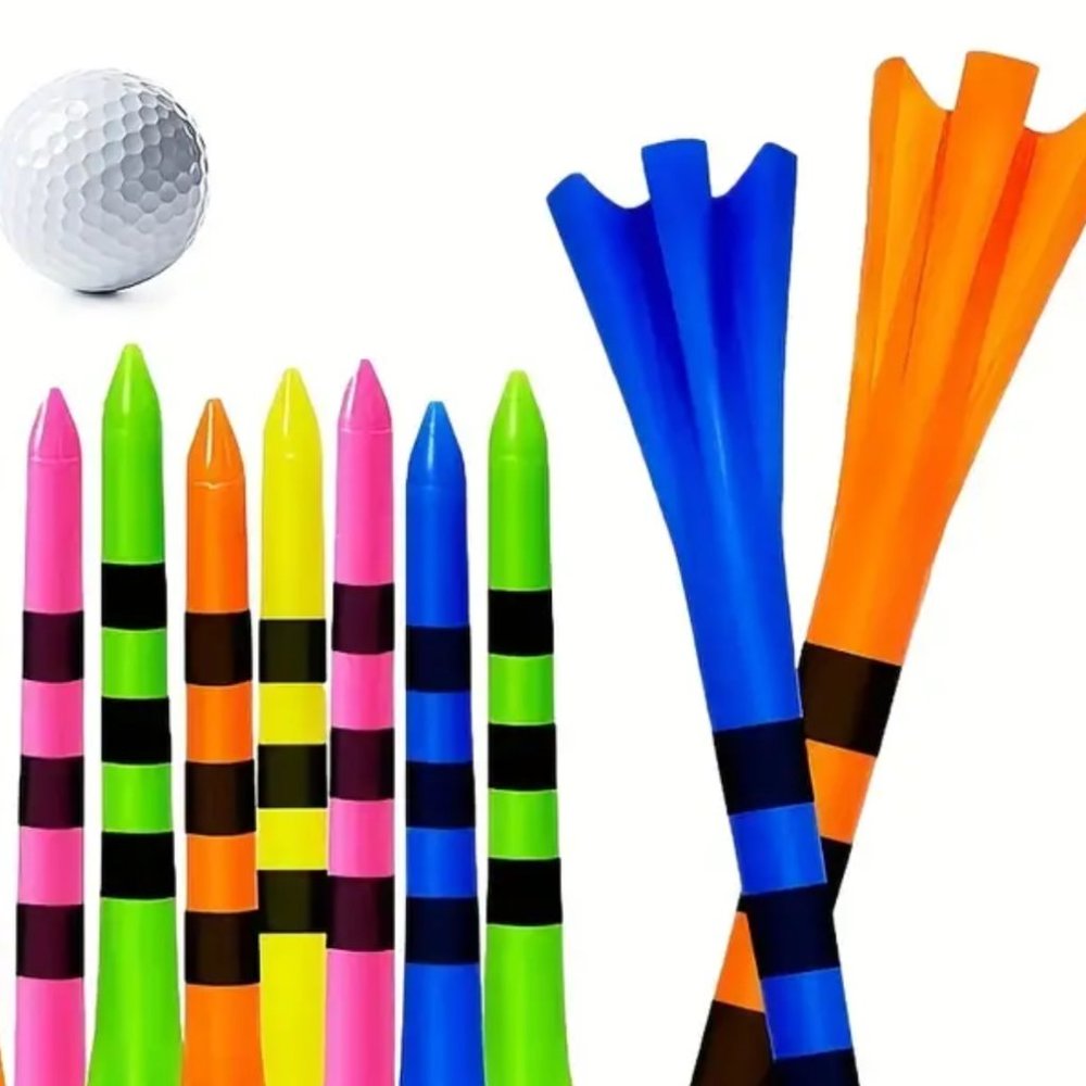 Neon Mix Performance Plastic 2 3/4" Bulk Golf Tee Lot,  (100pc total) NWT
